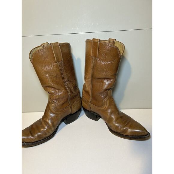 Amazonas Vintage Brown Leather Cowboy Boots Mens Size 10 Western - Picture 3 of 8